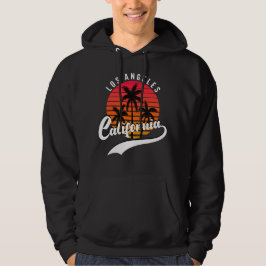 Sudadera Hoodie negro retro de Los Ángeles