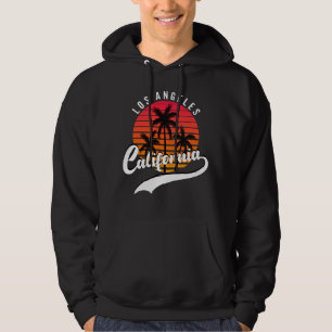 Sudadera Hoodie negro retro de Los Ángeles