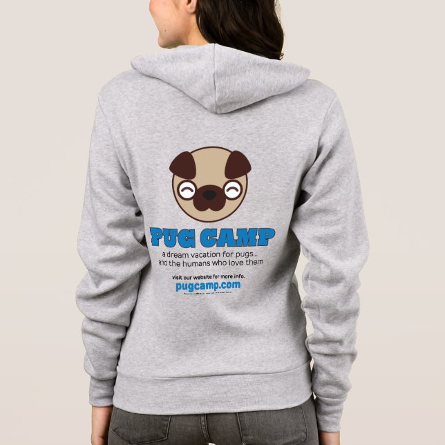 Sudadera Hoodie oficial del campamento Pug (Reverso)
