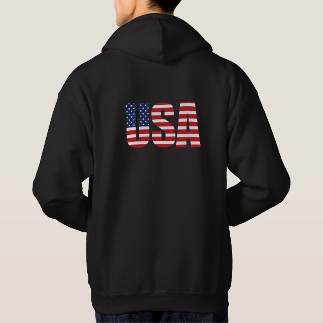Sudadera Hoodie patriótico del amante de la pulpa masculino (Reverso)