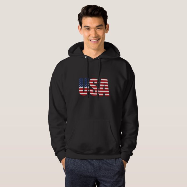Sudadera Hoodie patriótico del amante de la pulpa masculino (Anverso completo)