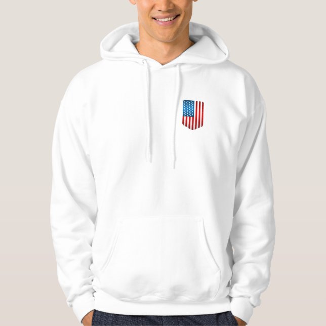 Sudadera Hoodie patriótico masculino (Anverso)