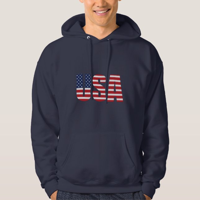 Sudadera Hoodie patriótico masculino (Anverso)