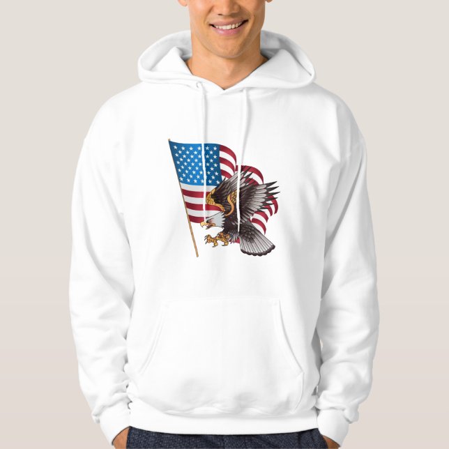 Sudadera Hoodie patriótico masculino (Anverso)