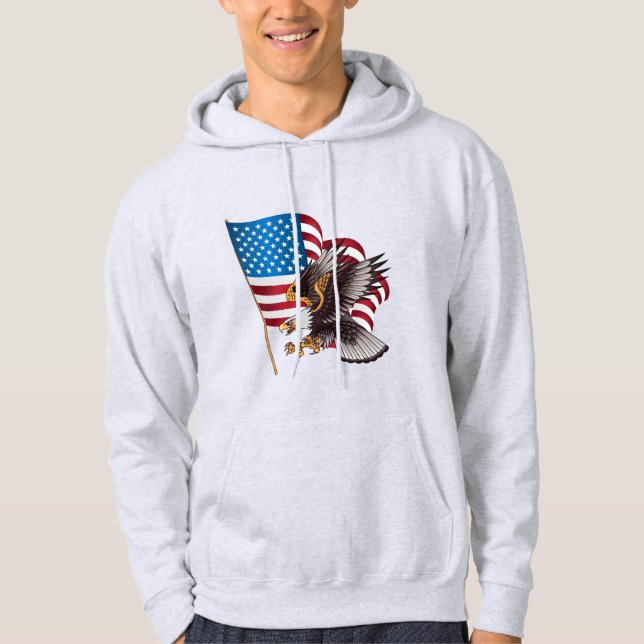 Sudadera Hoodie patriótico masculino (Anverso)