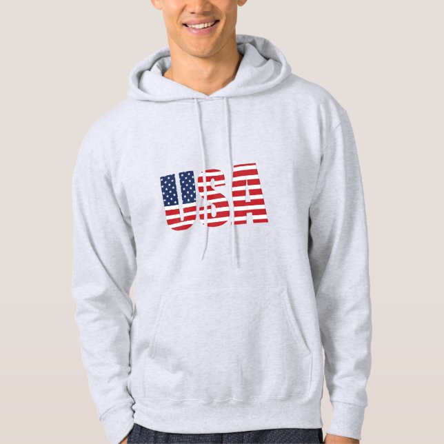 Sudadera Hoodie patriótico masculino (Anverso)