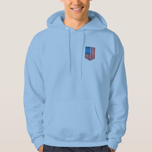 Sudadera Hoodie patriótico masculino (Anverso)