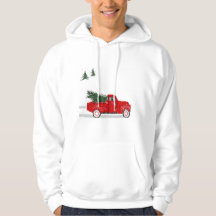 Hoodie, Pequeño Camión Rojo Con Árbol De Navidad