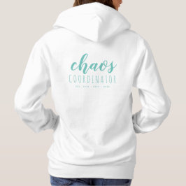 Sudadera Hoodie personalizada simple para mamá | Verde azul