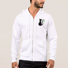 Sudadera Hoodie postal de gato negro