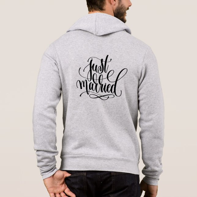 Sudadera Hoodie recién casada de los hombres (Reverso)