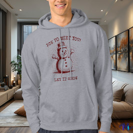 Sudadera Hoodie retro de Snowman - Tradición de media tonal