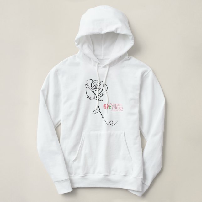Sudadera Hoodie Rosa de una sola línea "Cómo podría su vida (Diseño del anverso)