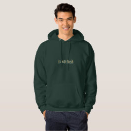 Sudadera Hoodie verde justificado