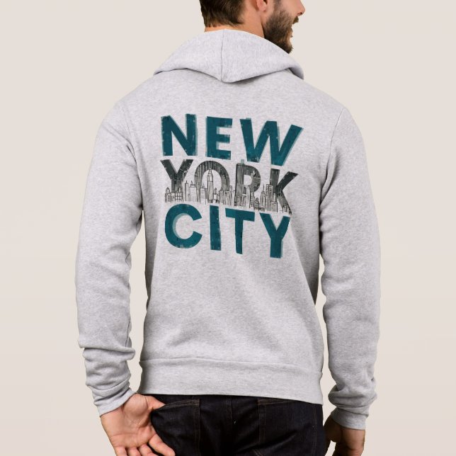 Sudadera Hoodie Zip-Up de Nueva York (Reverso)