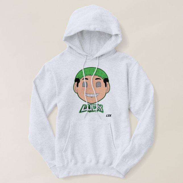 SUDADERA HOODIO DE LA CARA DE LUCKY3RD (Diseño del anverso)