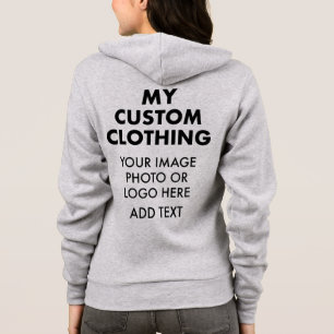 Sudadera HOODIO ZIP GRIS DE CALOR PARA MUJERES personalizad