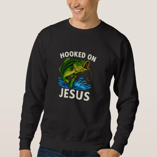 Sudadera Hooked on Jesus - Christian (Anverso)