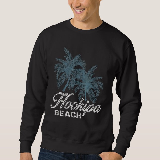 Sudadera Hookipa Beach Hawaii Dos Palmeras Grandes (Anverso)