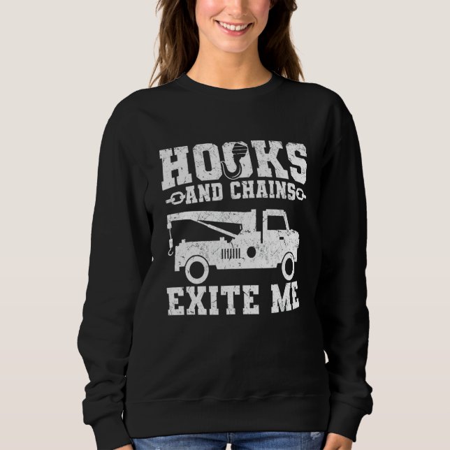 Sudadera Hooks and Chains Excite Me  Tow Trucker (Anverso)