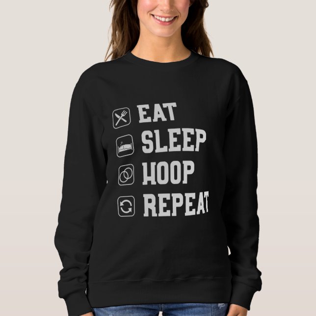 Sudadera Hoop Eat Sleep Repetir Hooping Hula Hoo (Anverso)