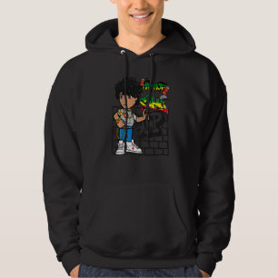 Sudadera Hop Hop Hombres Negros Artista de pintura para roc