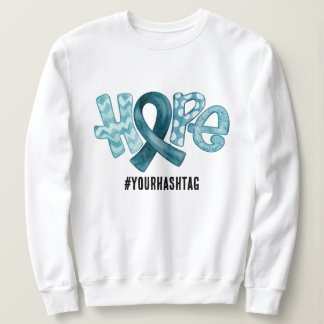 Sudadera Hope Awareness Ribbon Personalized Hashtag