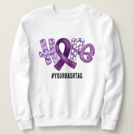 Sudadera Hope Awareness Ribbon Personalized Hashtag
