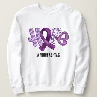 Sudadera Hope Awareness Ribbon Personalized Hashtag