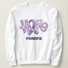 Sudadera Hope Awareness Ribbon Personalized Hashtag