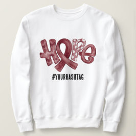 Sudadera Hope Awareness Ribbon Personalized Hashtag