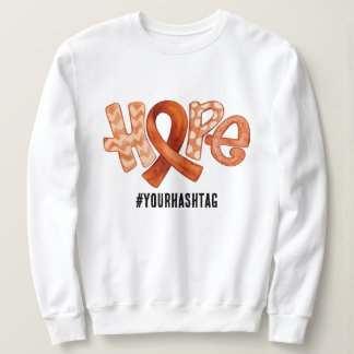 Sudadera Hope Awareness Ribbon Personalized Hashtag