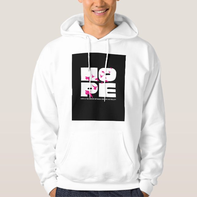 Sudadera Hope & birds – typographie bold (Anverso)