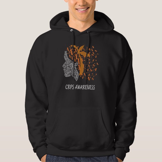 Sudadera Hope Fight Cure Support Crps Awareness Dragonfly W (Anverso)
