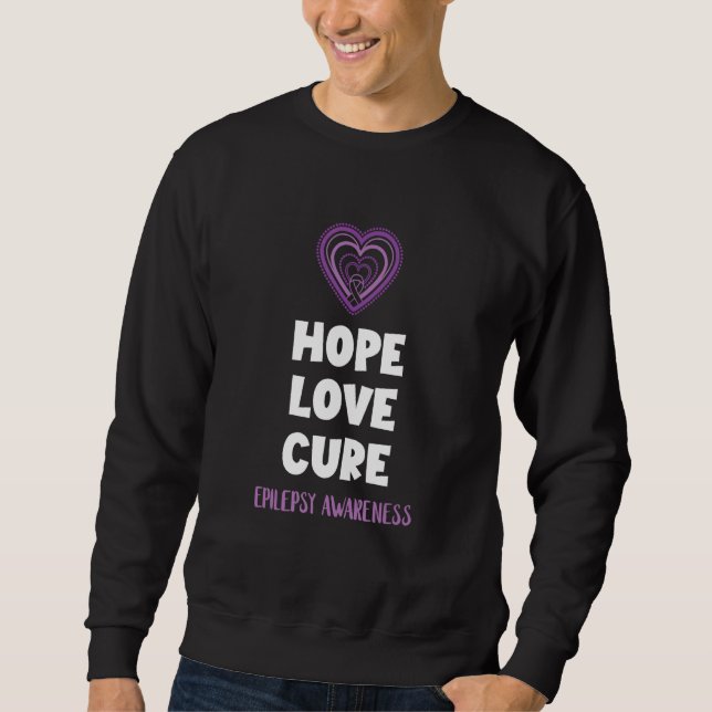 Sudadera Hope Love Cure Epilepsy Awareness Epileptic Brain  (Anverso)
