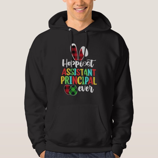 Sudadera Hoppiest Assistant Principal Ever Bunny Ear Red Pl (Anverso)