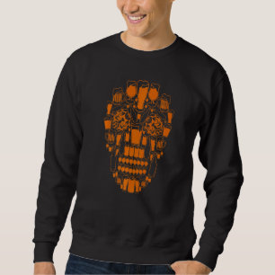 Sudadera Hoppy Beer Sugar Skull Homebrew Skeleton