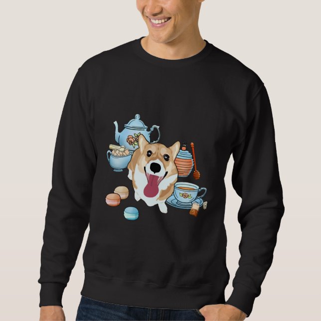 Sudadera Hora del té de Corgi (Anverso)