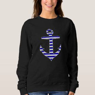 Sudadera Horizontal Striped Anchor Cool Nautical