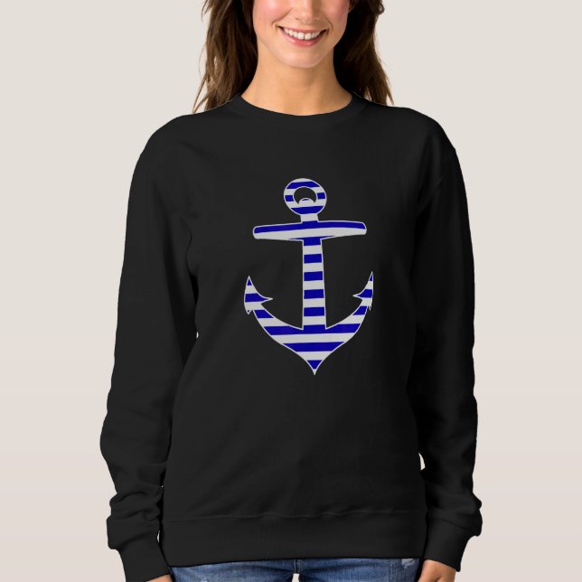 Sudadera Horizontal Striped Anchor  Cool Nautical (Anverso)