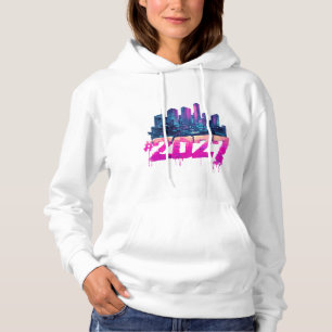 Sudadera Horizonte de Ciudad Cyberpunk 2027 Grafiti Neon