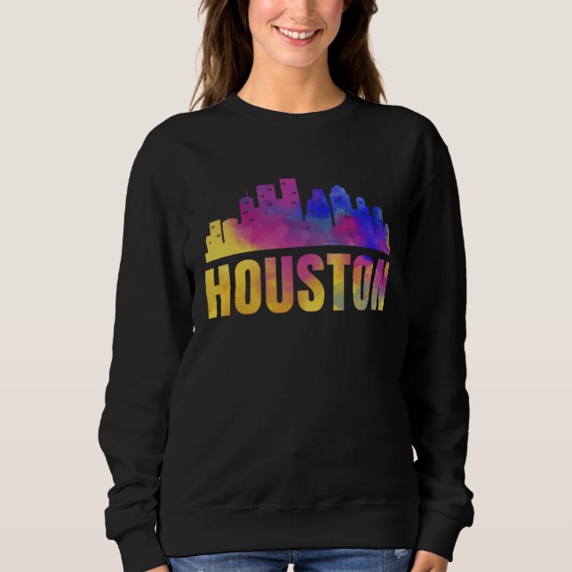 Sudadera Horizonte de Houston Ciudad de Texas H Town TX EE. (Anverso)