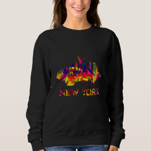 Sudadera horizonte de la ciudad de Nueva York brillante y c