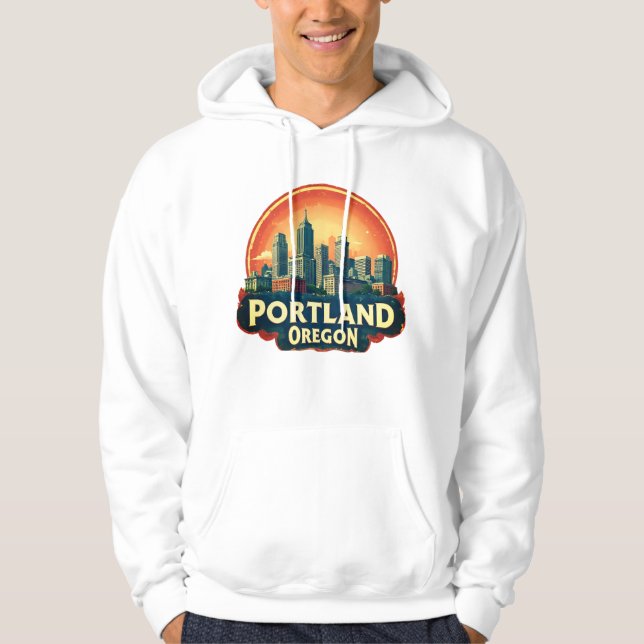 Sudadera Horizonte de Portland Oregón (Anverso)