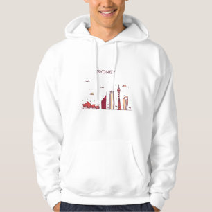 Sudadera Horizonte del Doodle de Sydney, Australia el  