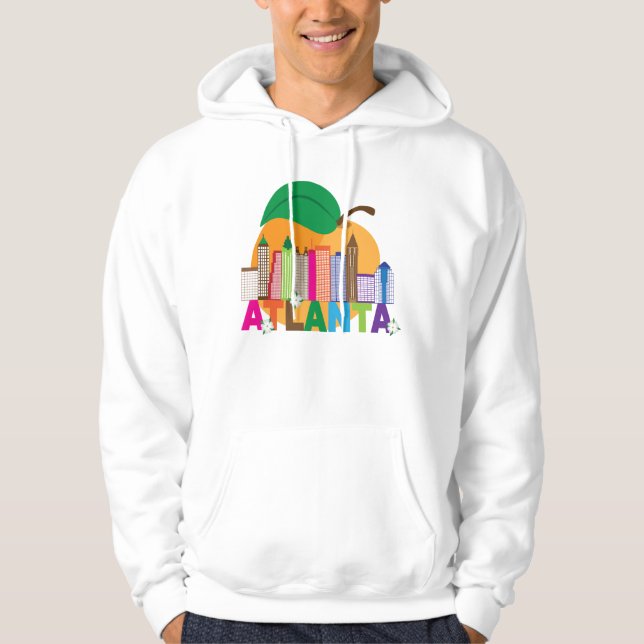 Sudadera Horizonte del melocotón de Atlanta, Georgia el | (Anverso)