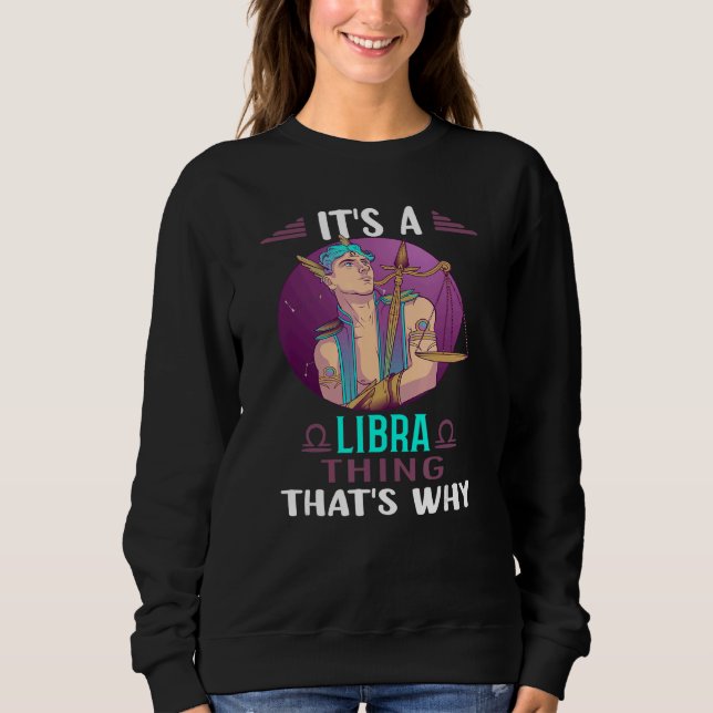 Sudadera Horoscope Libra Astrología Rótulo Zodiac (Anverso)