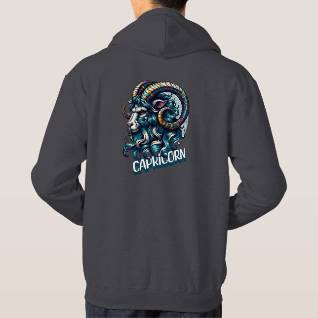 Sudadera Horoscope Rótulo Astrológico Capricornio (Reverso)