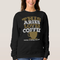 Horoscope Zodiac Rótulo Aries ama el café