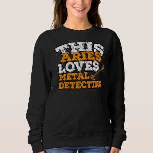 Sudadera Horoscope Zodiac Rótulo Aries ama la detección Met